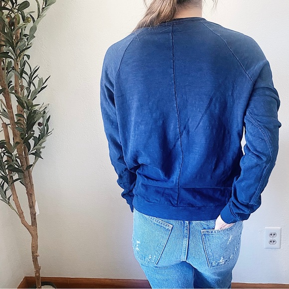 Rag & Bone Relaxed Fit Navy Sweatshirt with Back Center Seam Women’s Siz… - Picture 2 of 5